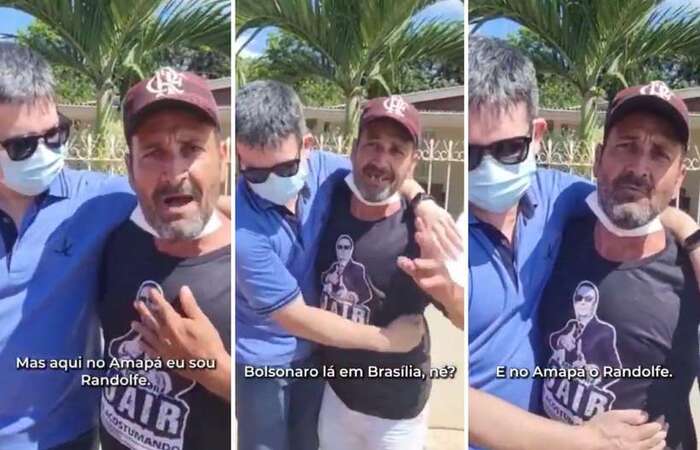 Apoiador de Bolsonaro abraça Randolfe Aqui no Amapá eu sou você