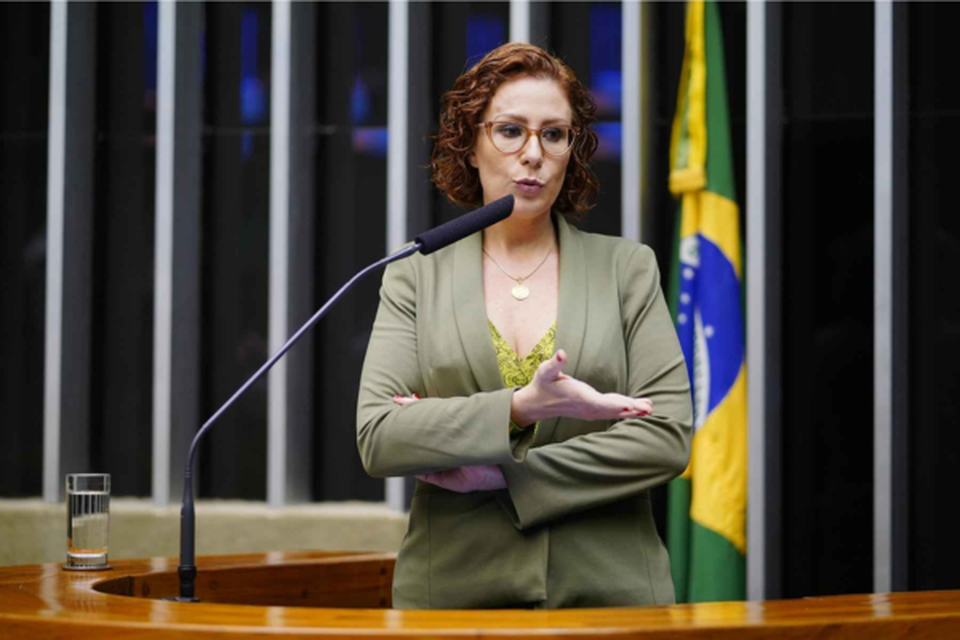 Carla Zambelli na Cmara dos Deputados (Crdito: Pablo Valadares)