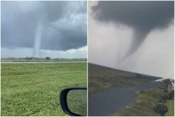 Tornados atingem os EUA antes da chegada do furaco Milton (Crdito: Reproduo/Instagram/@orangecosheriff)