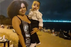 Maria Roslia Gonalves Mendes e seu filho