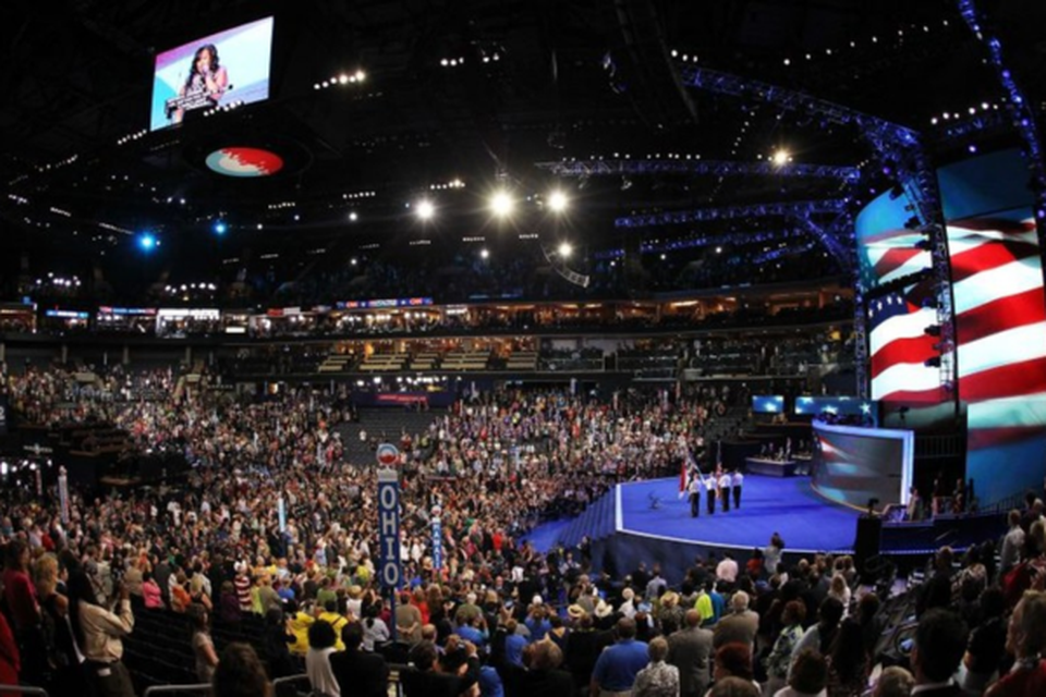 o Partido Democrata registrou a maior arrecadao de fundos em um s dia para sua campanha de 2024 (Crditos: Streeter Lecka/Getty Images/AFP)