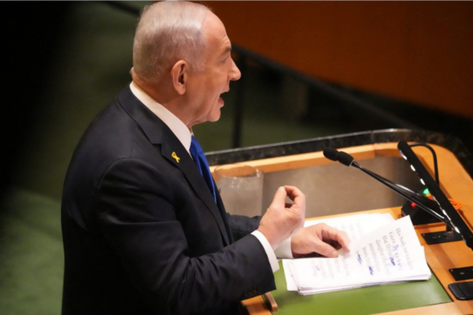 Netanyahu se encontra em Nova Iorque para participar da Assembleia-Geral da Organizao das Naes Unidas (Crdito: BRYAN R. SMITH / AFP)