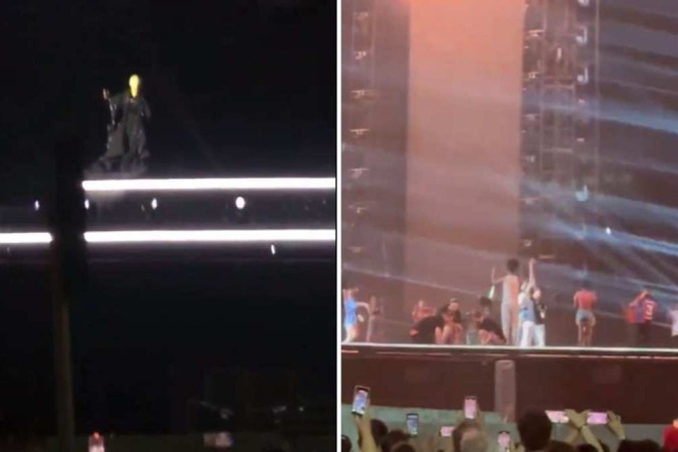 Madonna e Pabllo subiram ao palco para ensaiar para o histrico show (foto: X/Reproduo)