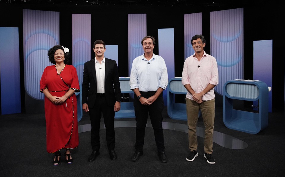 Candidatos  prefeitura do Recife participaram do ltimo debate destas eleies nesta quinta-feira (3) (Globo/Brenda Alcntara)