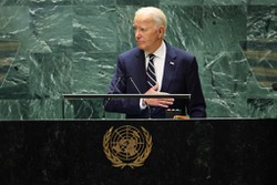 Biden refora seu apoio a Ucrnia e Israel naAssembleia geral da ONU (Foto: Michael M. Santiago / GETTY IMAGES NORTH AMERICA / Getty Images via AFP

)