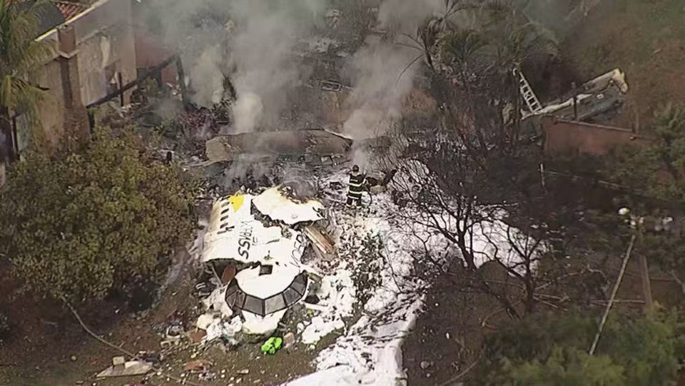 Aeronave levava 62 pessoas (foto: Reproduo/TV Globo )