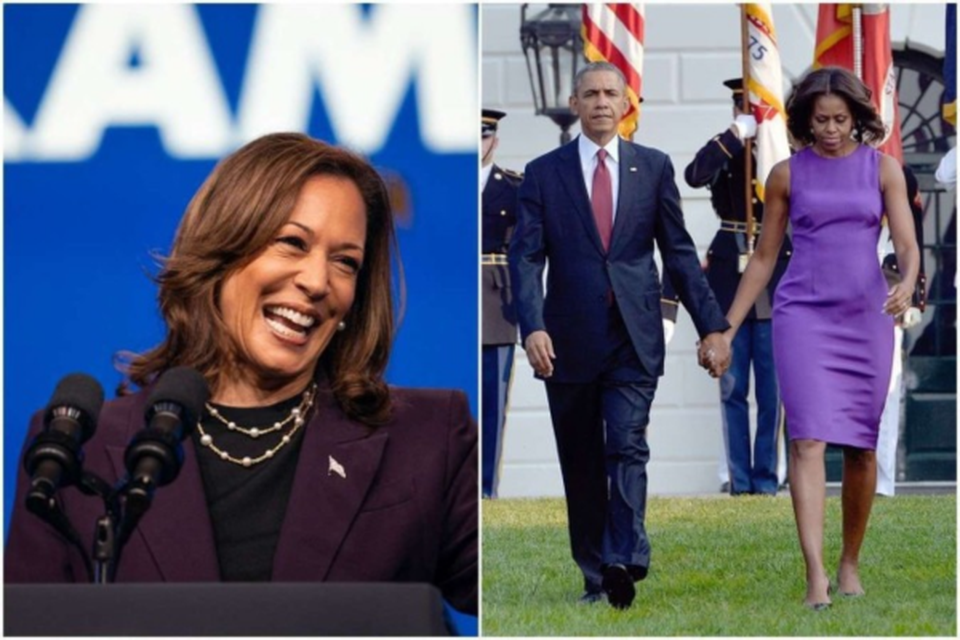 
Michelle e Barack Obama anunciaram apoio e elogiaram Kamala Harris  (Crdito: MONTINIQUE MONROE / GETTY IMAGES NORTH AMERICA / GETTY IMAGES VIA AFP e JEWEL SAMAD / AFP)