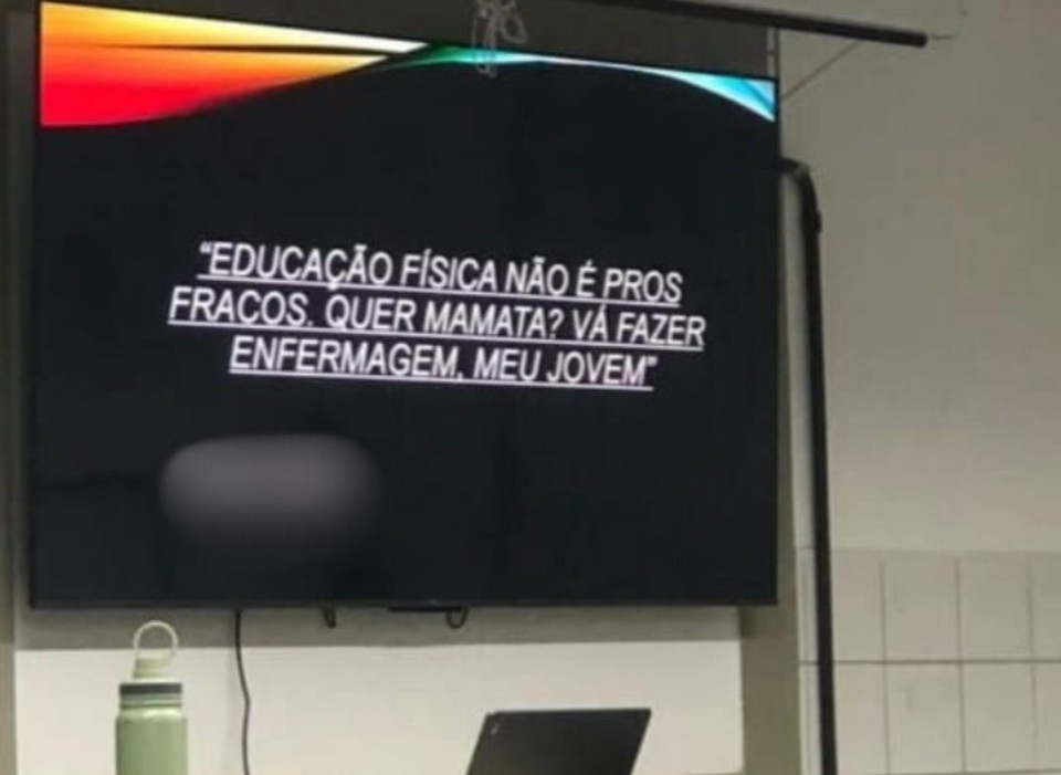 O caso ocorreu durante uma apresentao de slides (Foto: Reproduo/Instagram)