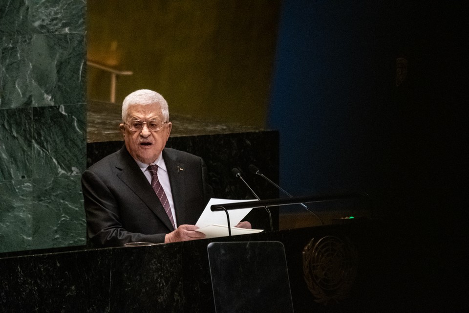 Presidente da Autoridade Nacional Palestina (ANP), Mahmoud Abbas (foto: STEPHANIE KEITH / GETTY IMAGES NORTH AMERICA / Getty Images via AFP)