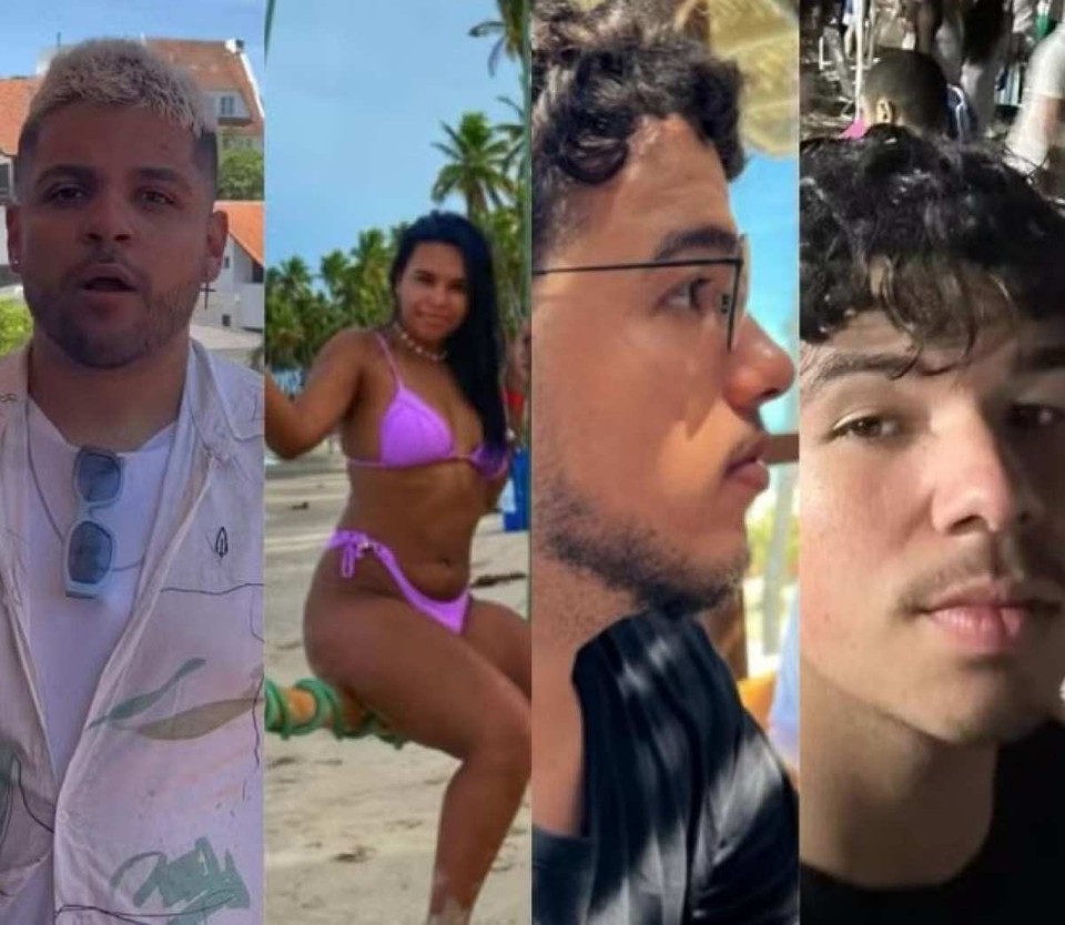 Gustavo, Karla, Tiago e Nicolas: jovens teriam sido intoxicados pelo gs do escapamento do motor que entrou para dentro do habitculo (Crdito: Reproduo/Instagram)