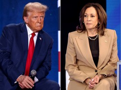 Kamala ou Trump? Estados Unidos tm noite eleitoral com nervos  flor da pele (fotos: LOGAN CYRUS/RONDA CHURCHILL/AFP)