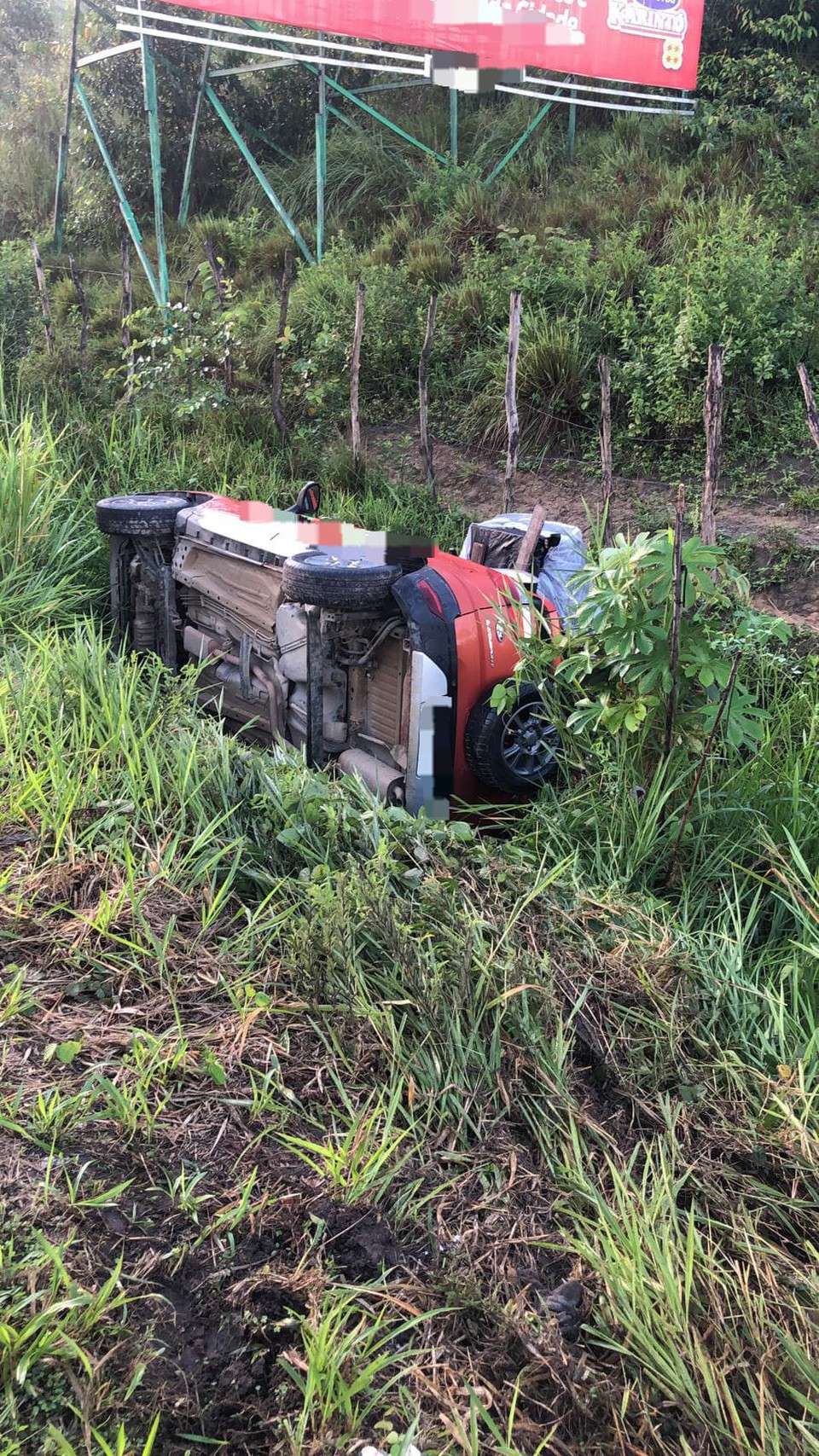 Carro com forrozeiros  capotou em Gravat  (Foto: Redes Sociais )