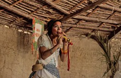 Atriz pernambucana Kika Farias inicia projeto de itinerncia com personagem Dona Mocinha (Foto: Thiago Henrique)