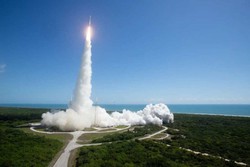 Um foguete com a espaonave Starliner da Boeing a bordo  lanado do Complexo de Lanamento Espacial 41 na Estao da Fora Espacial de Cabo Canaveral, em 5 de junho de 2024