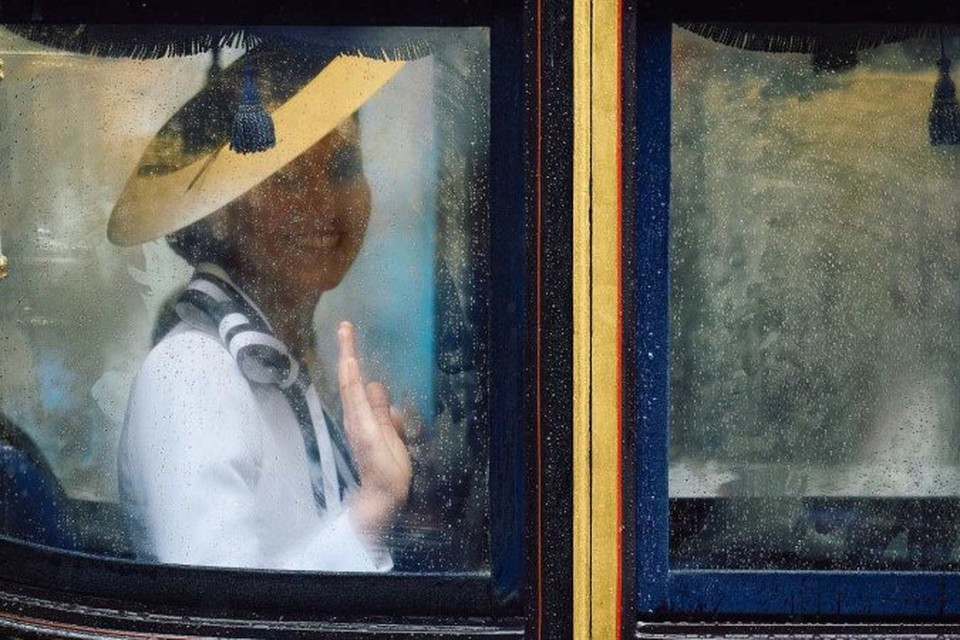 Kate, Princesa de Gales, est fazendo um retorno  vida pblica pela primeira vez desde que foi diagnosticada com cncer, participando do desfile militar Trooping the Color no centro de Londres (crdito: JUSTIN TALLIS / AFP)