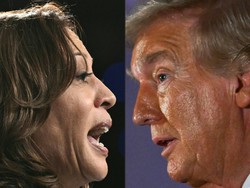 Kamala ataca Trump em meio a polmica por supostos elogios a Hitler (foto: AFP/Arquivos)