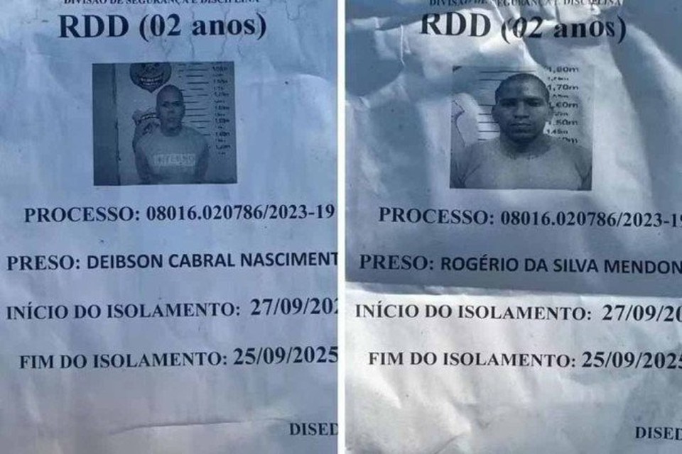 Deibson e Rogrio fugiram da Penitenciria Federal  (foto: Reproduo)