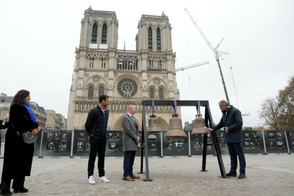 Esse sinal sonoro marca mais uma etapa na reconstruo (Crdito: Thomas SAMSON / AFP)