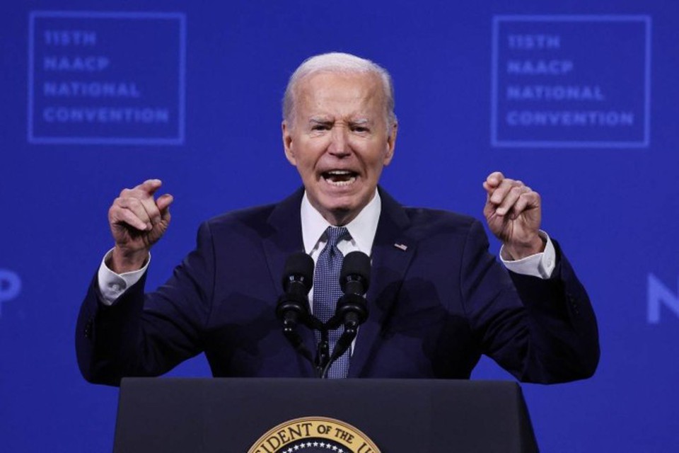  (Biden publicou carta de desistncia neste domingo - (crdito: Getty Images via AFP)
)