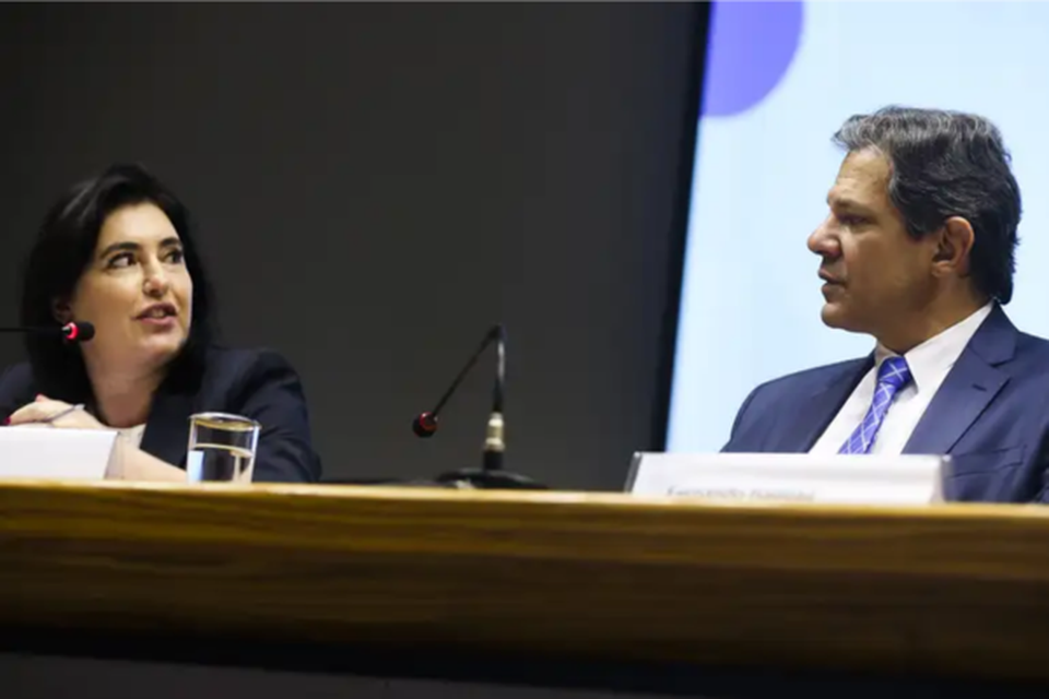 Simone Tebet (Ministra do Planejamento) e Fernando Haddad (Ministro da Fazenda) (Crdito: Valter Campanato/Agncia Brasil)