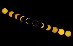 Eclipse solar anular  observado na Ilha de Pscoa e na Patagnia; veja fotos  (foto: JUAN MABROMATA / AFP)