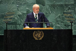 Luiz Incio Lula da Silva, presidente da Repblica Federativa do Brasil, discursa durante a Assembleia Geral das Naes Unidas