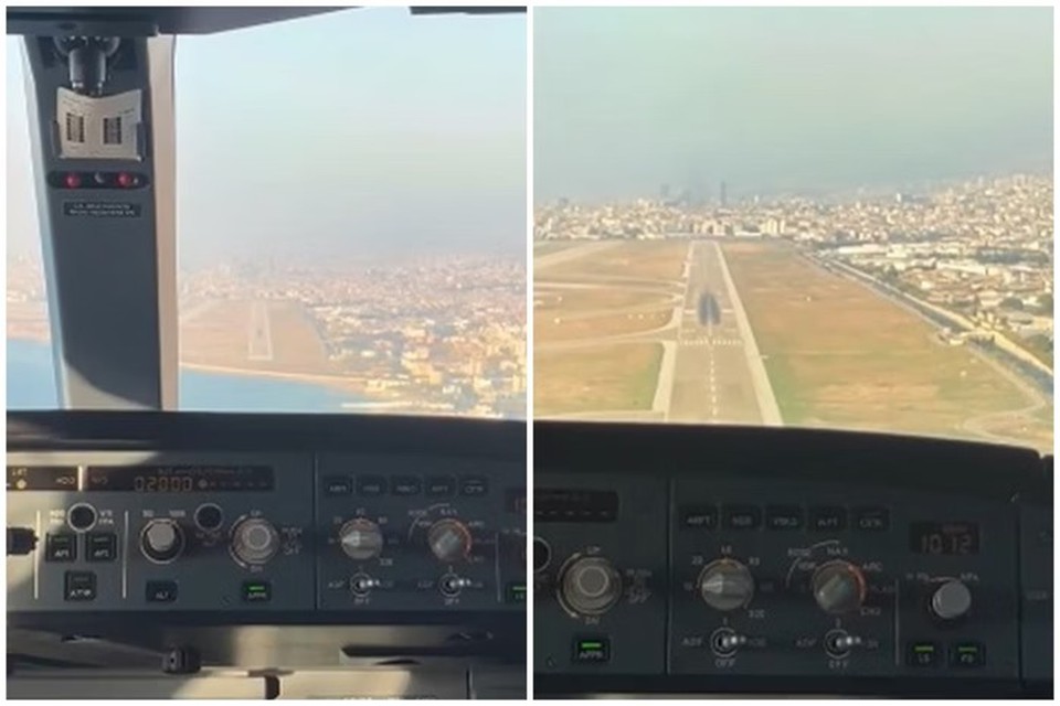 A FAB compartilhou imagens da aterrissagem da aeronave no Aeroporto Internacional de Beirute (Foto: Divulgao/FAB)