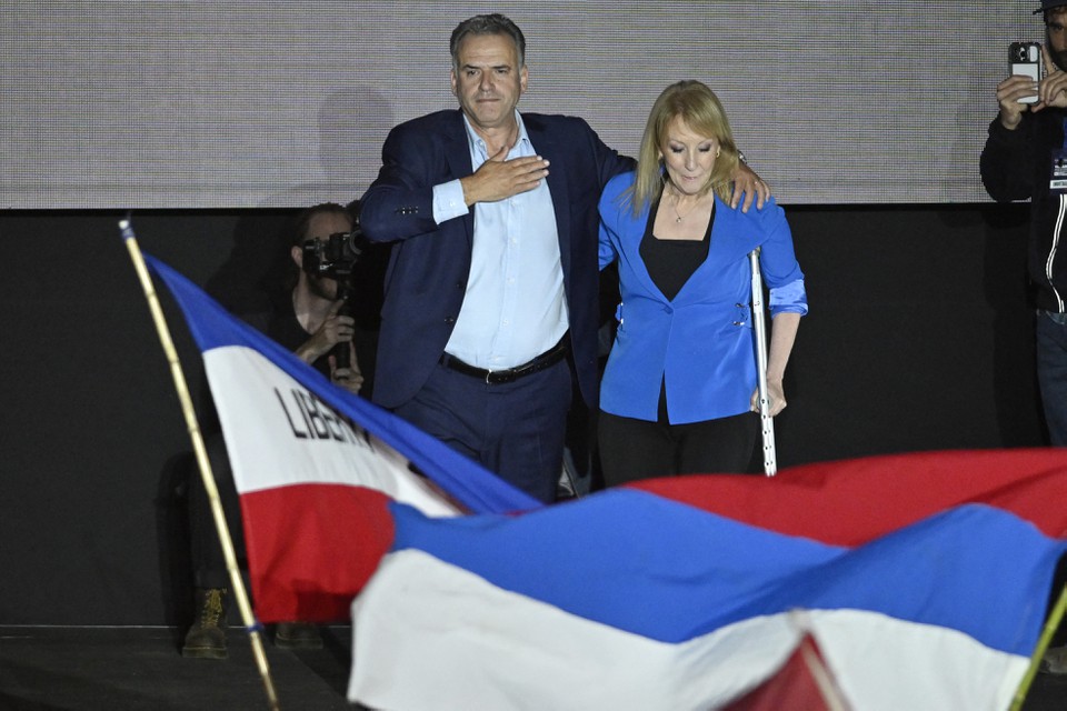 Candidato da Frente Ampla, Yamand Orsi, teve 43,94% (foto: Santiago Mazzarovich / AFP)