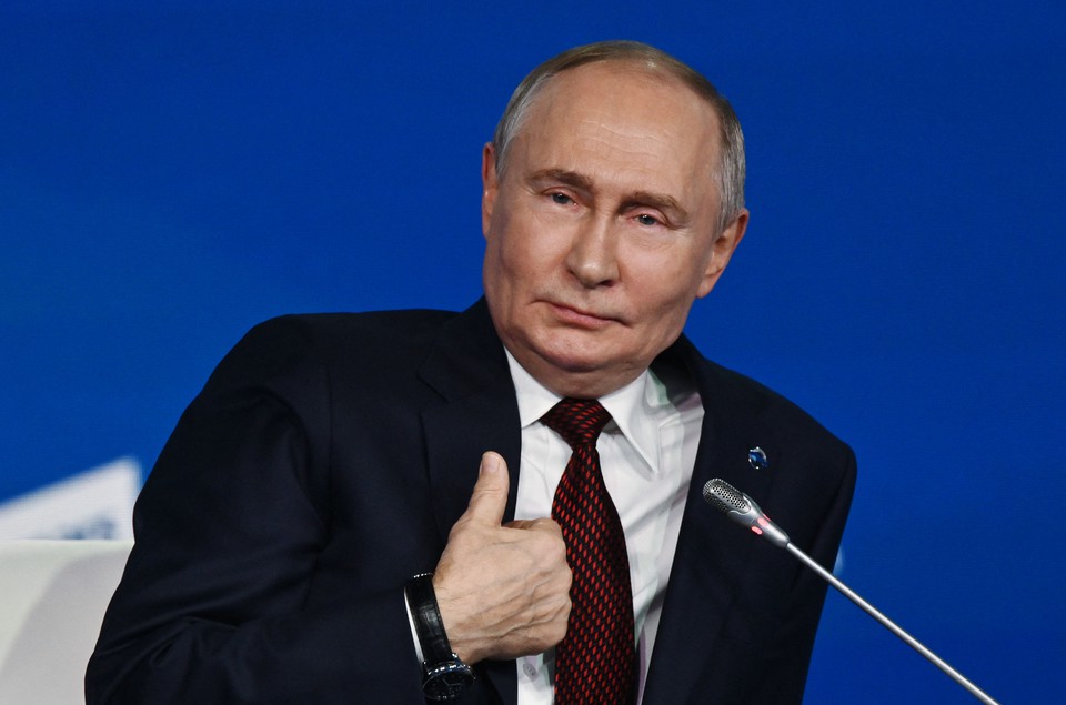 Presidente da Rssia, Vladimir Putin (foto: Kristina Kormilitsyna / POOL / AFP)