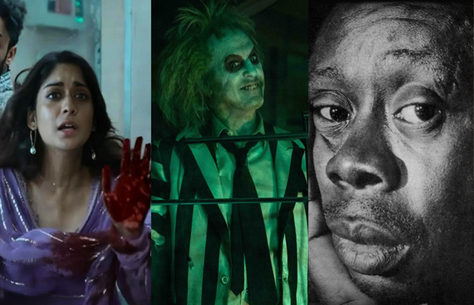  ('Kill: Massacre no trem', 'Os fantasmas ainda se divertem: Beetlejuice Beetlejuice' e 'Othelo, o grande', da esquerda para a direita. Divulgao)