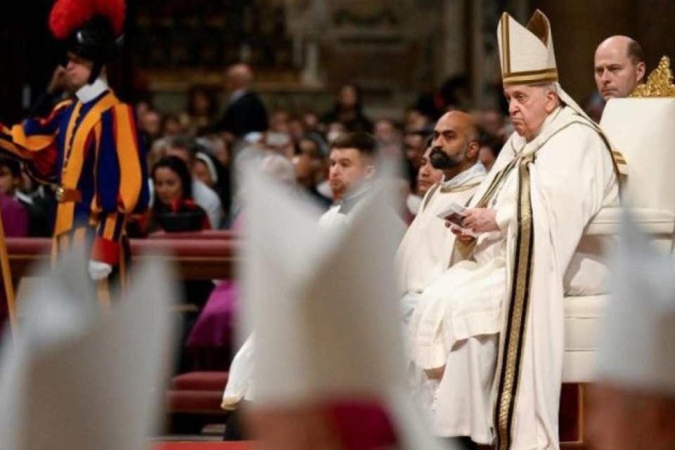 Papa Francisco celebra Missa do Galo no Vaticano ((crdito: Vatican News))