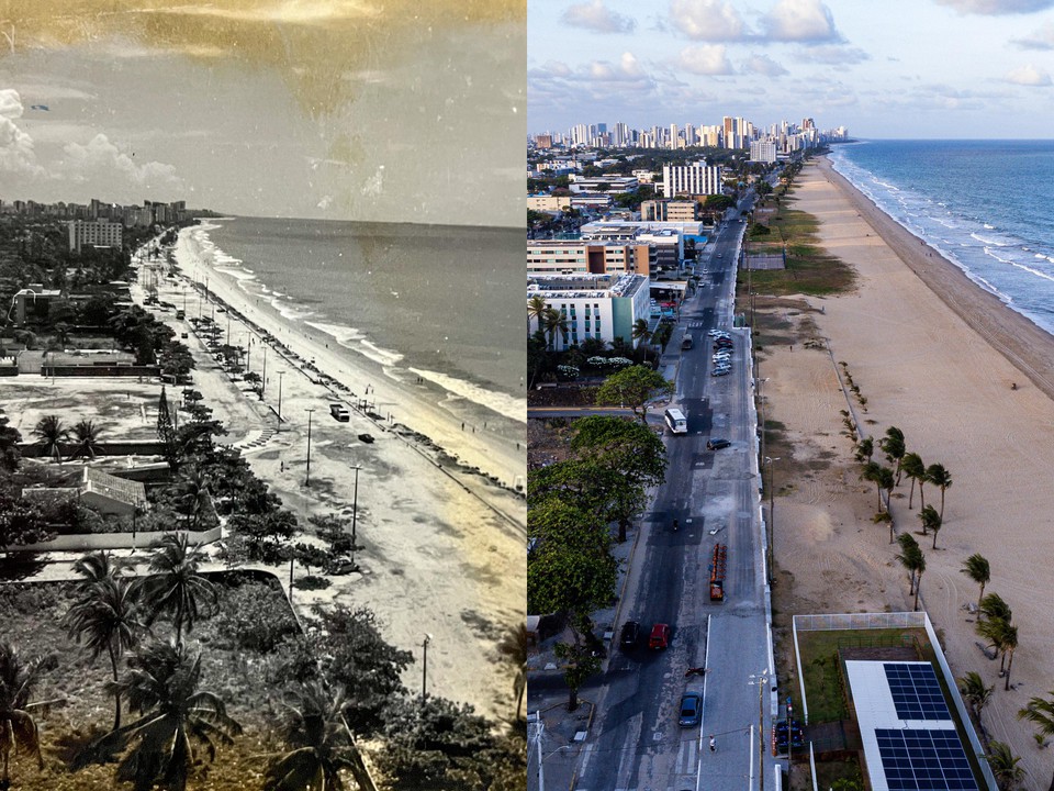 Praia de Piedade sentido Boa Viagem  (Foto: Arquivo DP/Reproduo/Rafael Vieira)