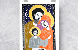 ''Jesus, Maria e Jos. A Sagrada Famlia'', de J. Borges, foi presenteada ao Papa Francisco 


