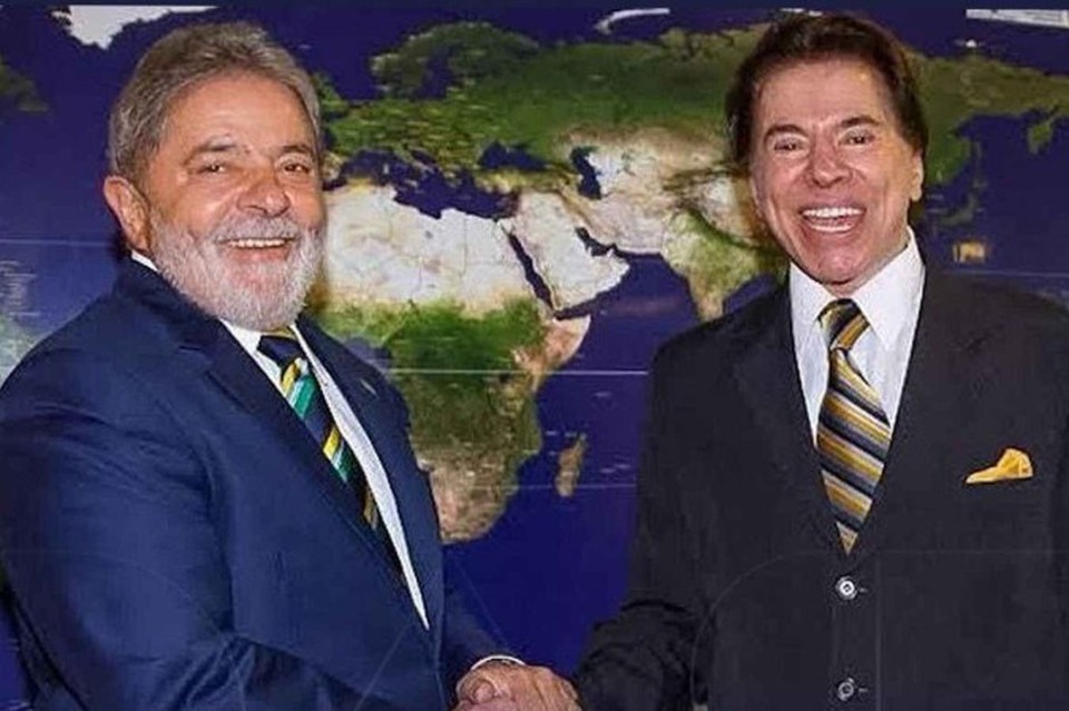 Lula com Silvio Santos (Foto: Reproduo/X)