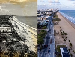 Da Batalha dos Guararapes ao polo industrial: fotos de ontem e hoje mostram evoluo urbana de Jaboato  (Foto: Arquivo DP/Reproduo/Rafael Vieira)