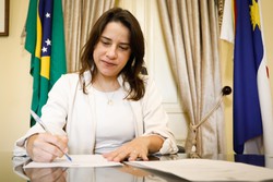 Raquel Lyra nomeia Marcos Carvalho para vaga de desembargador do TJPE (Foto: Hesodo Ges/ Secom)