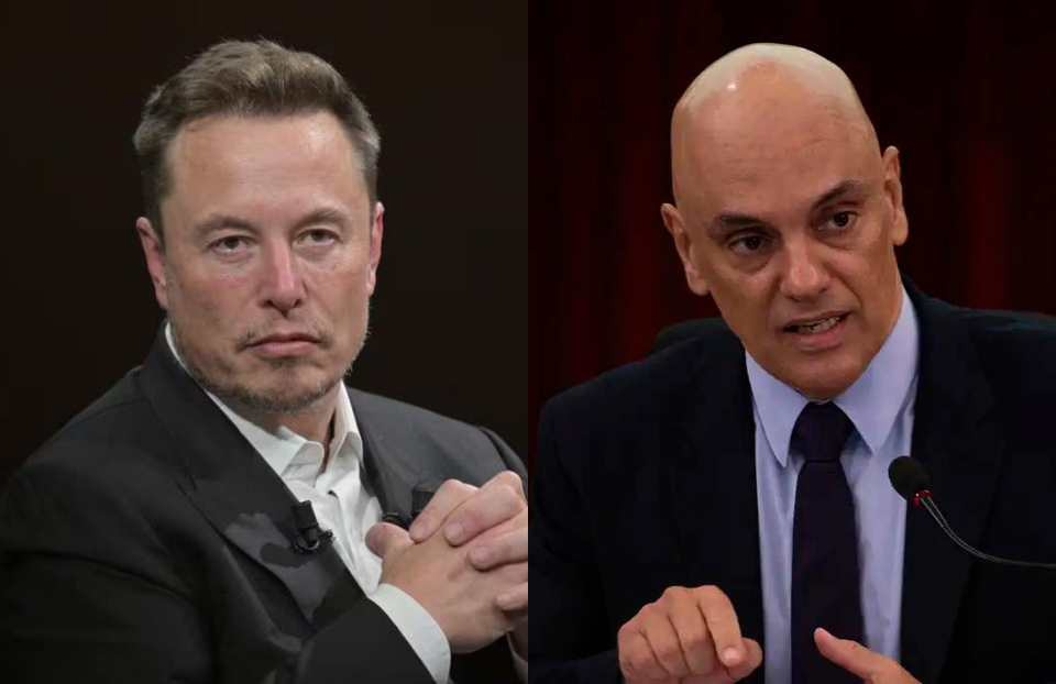 Elon Musk e Alexandre de Moraes (Fotos: ALAIN JOCARD/AFP e Marcelo Camargo/Agncia Brasil)