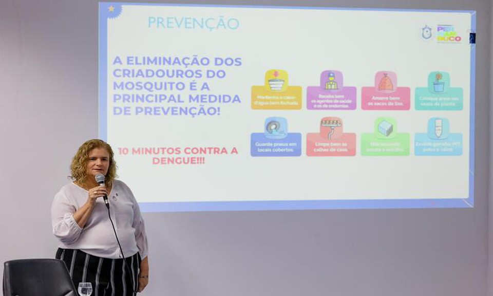 A secretria de Sade de Pernambuco apresentou o plano com os objetivos para enfrentamento ao Aedes aegypti (Foto: Rafael Vieira/DP foto)