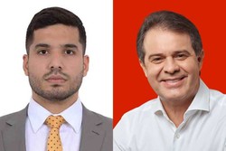 Os candidatos Andr Fernandes (PL) e Evandro Leito (PT) esto no segundo turno das eleies de Fortaleza