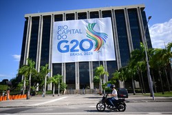  espera de Trump, um G20 dividido busca o dilogo no Rio de Janeiro (Foto: MAURO PIMENTEL/AFP

)