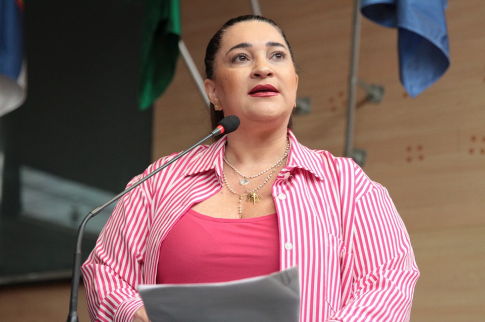 Vereadora Aline Mariano denunciou intimidaes em tribuna da Cmara Municipal (Divulgao/Cmara Municipal do Recife)