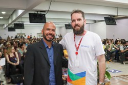 O presidente da Anpof, rico Andradede, e o coordenador do evento em Pernambuco, Danilo Vaz 