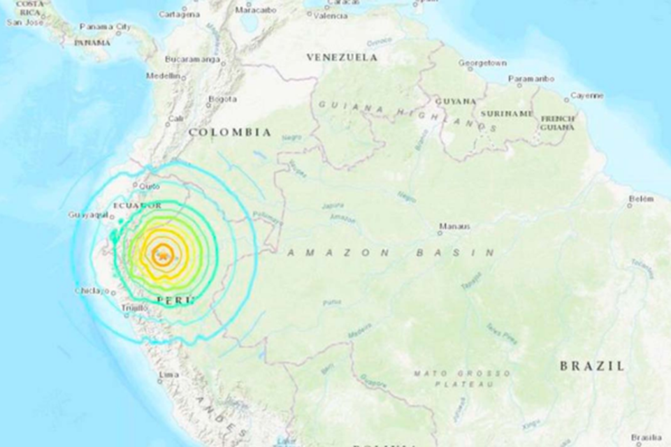 Peru est numa regio ssmica propensa a sofrer com terremotos (Crdito: Reproduo/USGS)