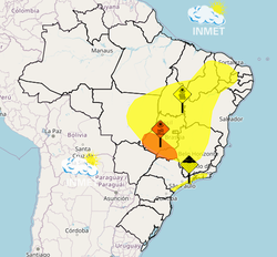  Perigo potencial: 38 cidades do Estado  tm alerta de baixa umidade; confira (Foto: Reproduo/INMET)