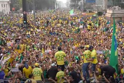 Maral chega  Paulista aps discurso de Bolsonaro e  barrado no trio (Foto: Reproduo/YouTube)