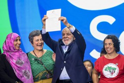 Declarao final da cpula de lderes do G20  aprovada  (foto: Daniel RAMALHO / AFP)