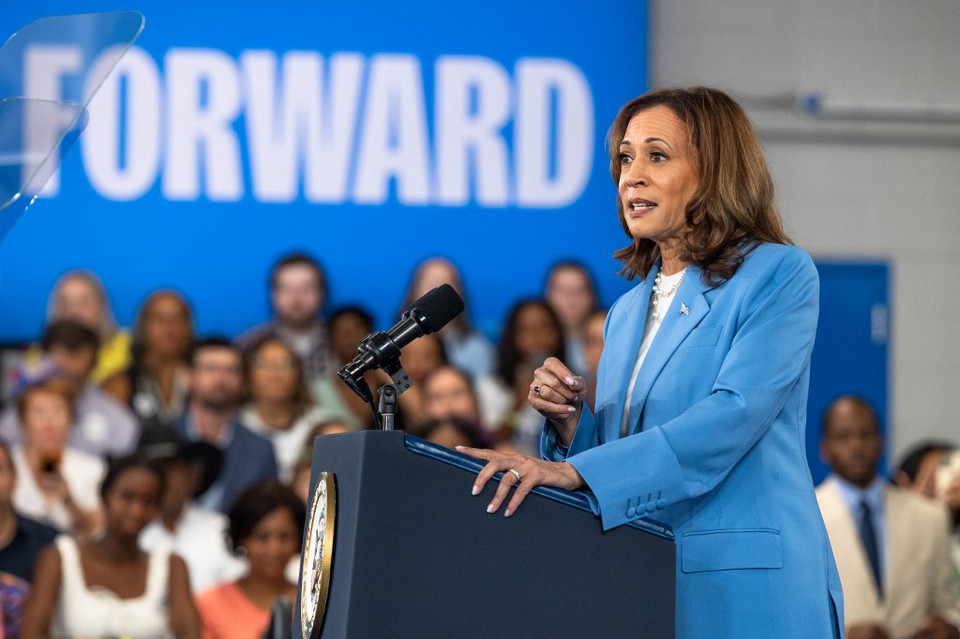 Vice-presidente dos EUA e candidata democrata  Casa Branca, Kamala Harris  (foto: Grant Baldwin / GETTY IMAGES NORTH AMERICA / Getty Images via AFP)