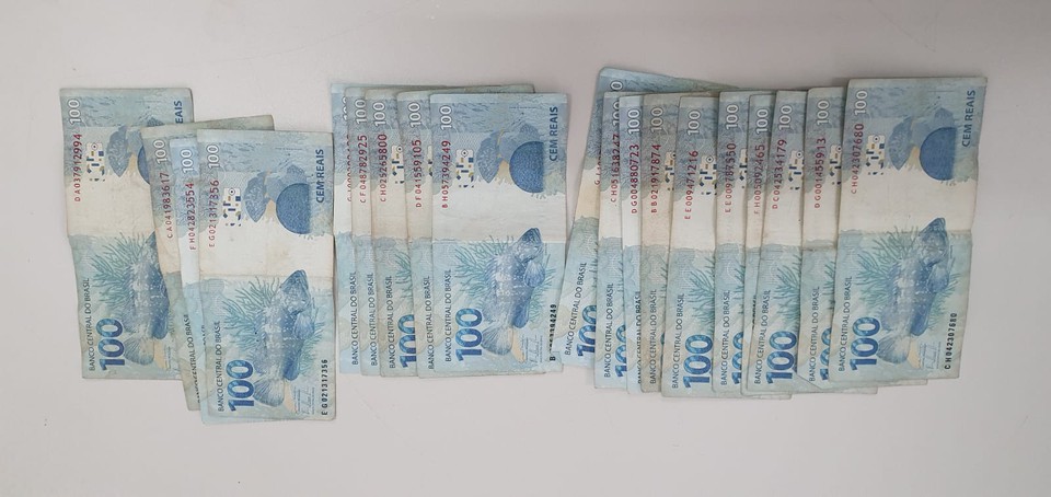 Dinheiro foi encontrado durante operao que resultou em prises  (Foto: Polcia Civil)