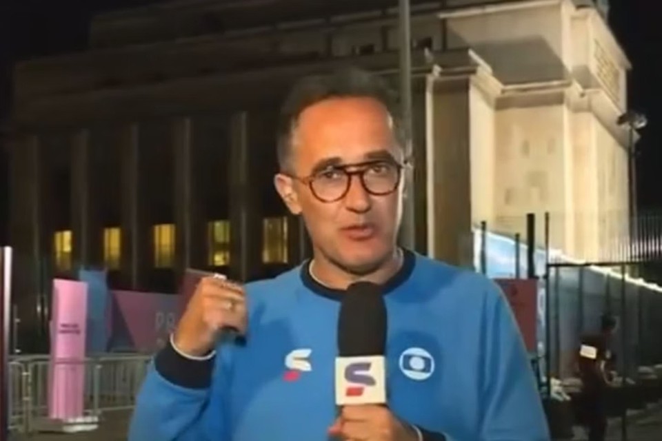 Foto: Reproduo/SporTV
 (O jornalista Marcelo Barreto fez uma entrada ao vivo para falar sobre o episdio)