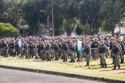 Eleio 2024: quase 8 mil PMs partem de Recife para reforar segurana em cidades do interior (Foto: Marina Torres/DP)